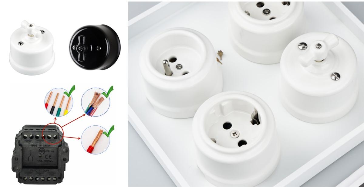 Vintage-Wanddrehschalter