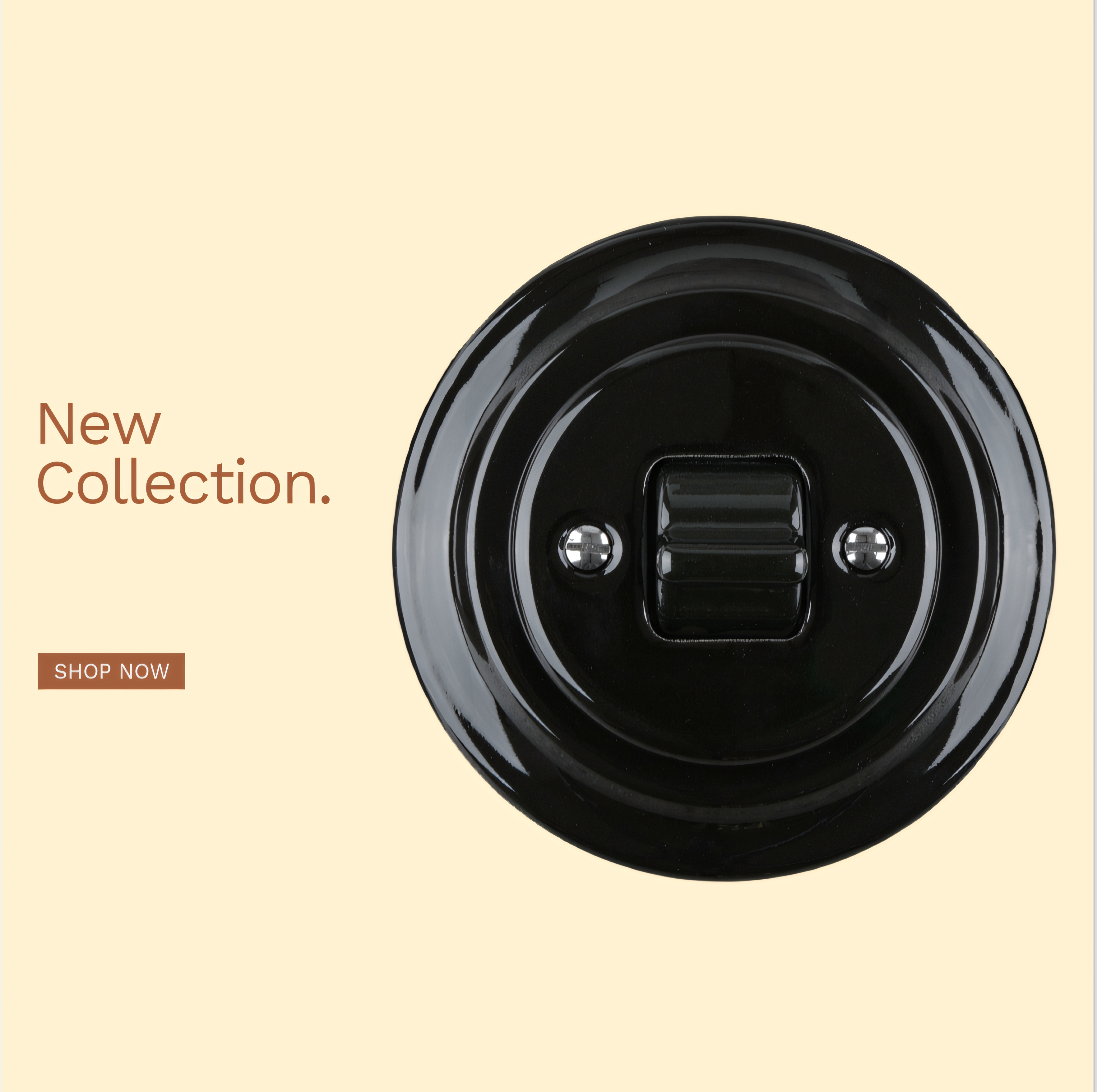 Wandschalter aus Porzellan