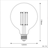 G125 7 W LED-Glühbirne, klarer Globus, 806 lm, E27, 2700 K, dimmbar