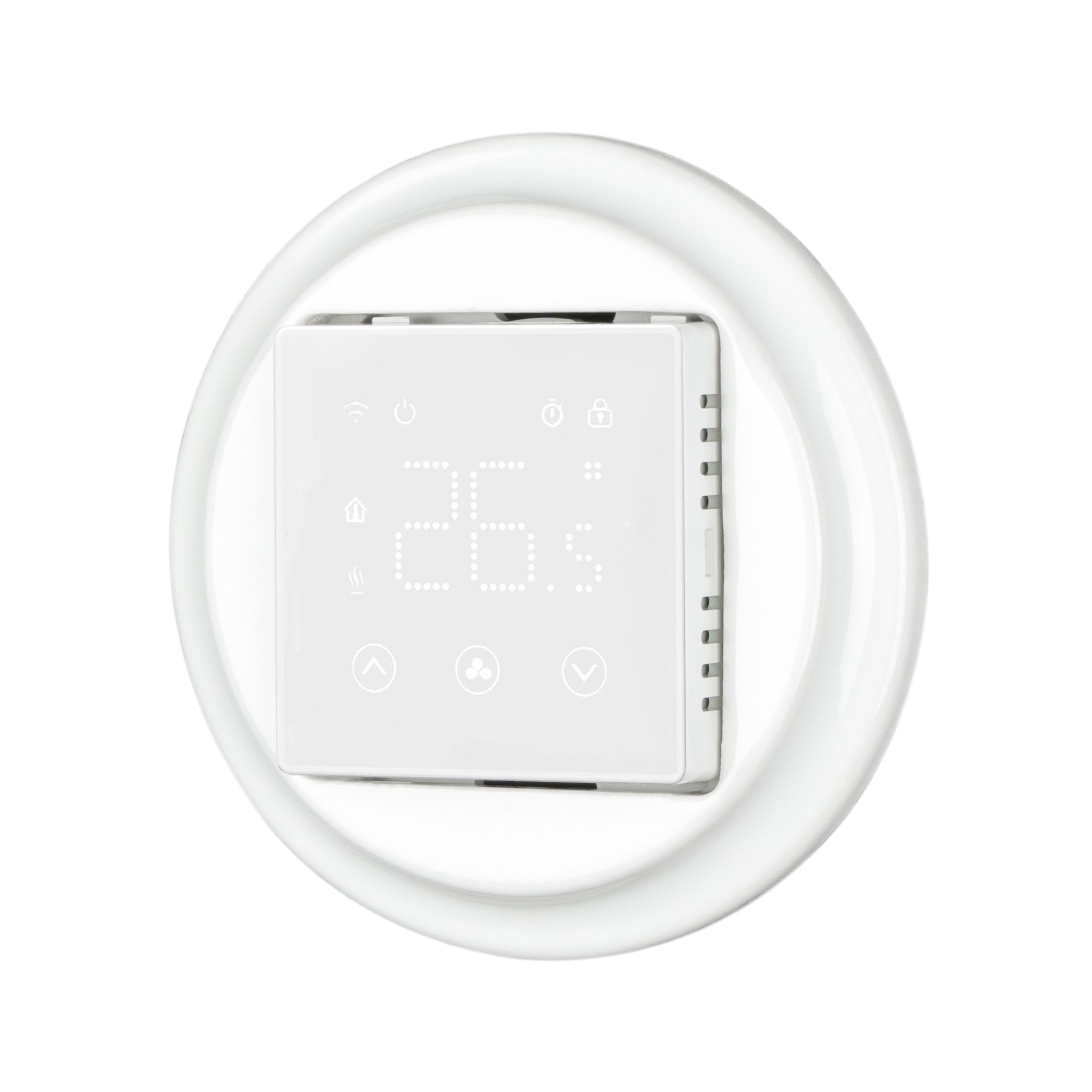 Wei&szlig;er digitaler Heizungsthermostat