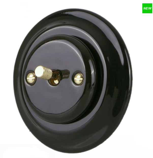 1 Gang-Flush-montierte Retro-Kippschalter mit Metallknopf
